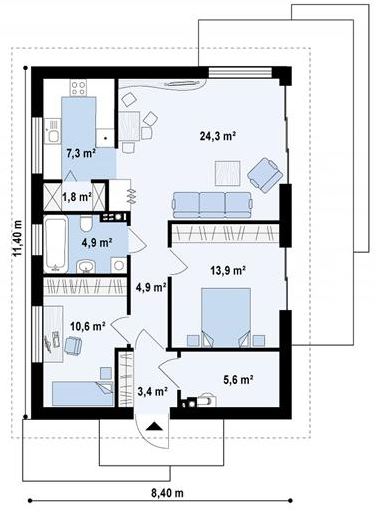 planos de casas 90 mts
