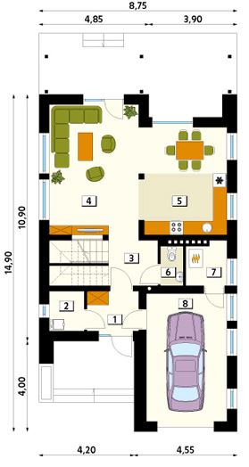 Modelos de casas de dos pisos sencilla
