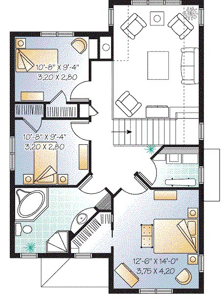 Modelos de casas pequeñas de dos pisos estilo americano