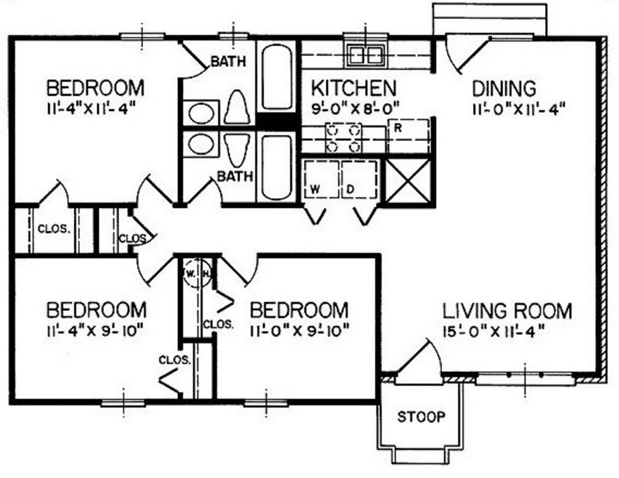 planos-de-villa-campestre-de-tres-dormitorios-y-dos-banos